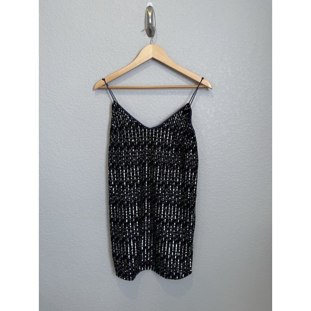 Wild Honey Sequin Spaghetti Party Cocktail Vegas Night Dress Small Homecoming
